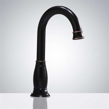 Juno Commercial Matte Black & Bronze Finish Deck Mounted Smart Touchless Bathroom Faucet