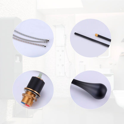 Juno commercial Matte Black Ceiling Mounted Single Handle Bathroom Faucet