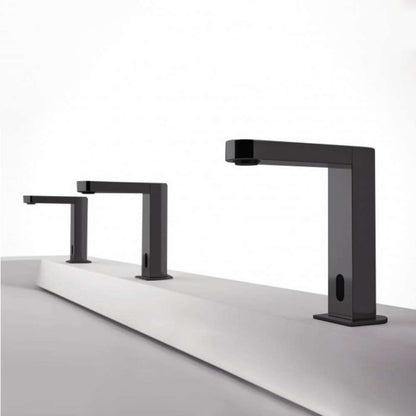 Juno Commercial Matte Black Finish Deck Mounted Smart Touchless Bathroom Faucet