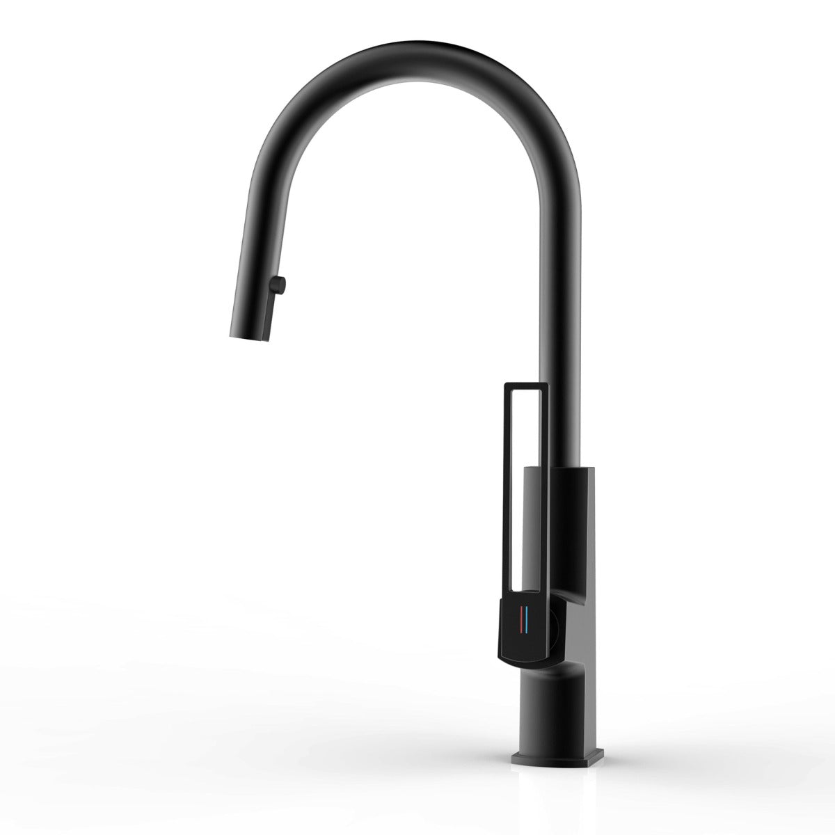 Juno Commercial Matte Black Single Handle Pull Out Kitchen Sink Faucet