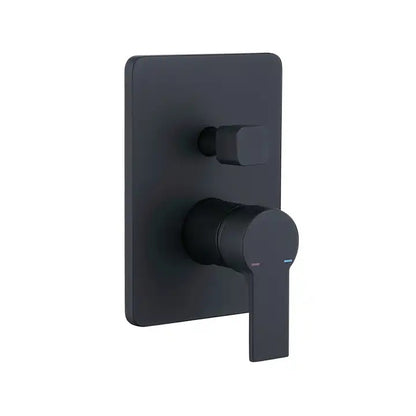 Juno Commercial Matte Black Wall Mounted Dual Handle Square Bathroom Shower Set