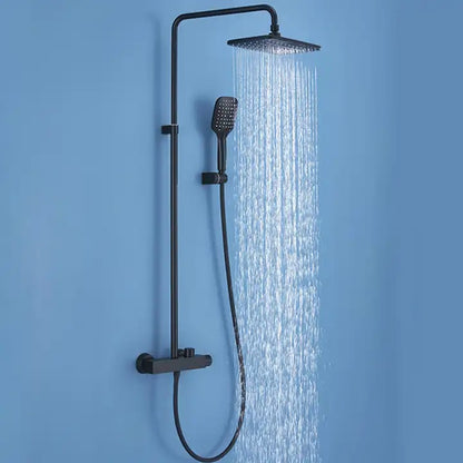 Juno Commercial Matte Black Wall Mounted Single Handle Bathroom Exposed Shower Set