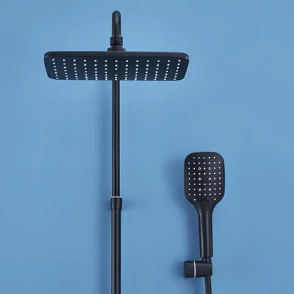 Juno Commercial Matte Black Wall Mounted Single Handle Bathroom Exposed Shower Set