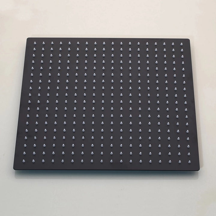 Juno Commercial Matte Black Wall Mounted Square LED Shower Set With Six Body Jets