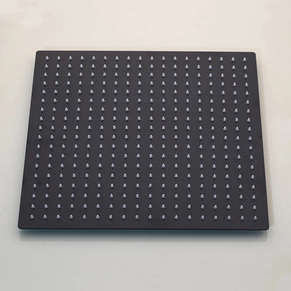 Juno Commercial Matte Black Wall Mounted Square LED Shower Set With Six Body Jets