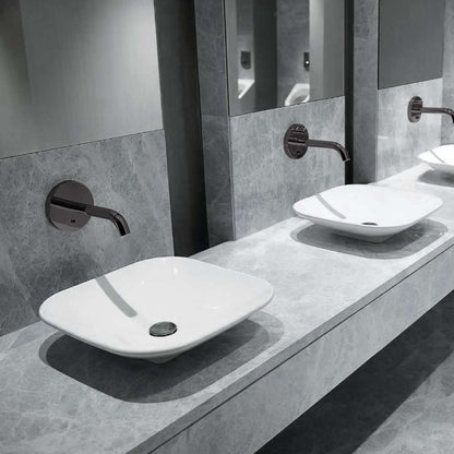 Juno Commercial Oil Rubbed Bronze Finish Wall Mounted Hands Free Bathroom Faucet