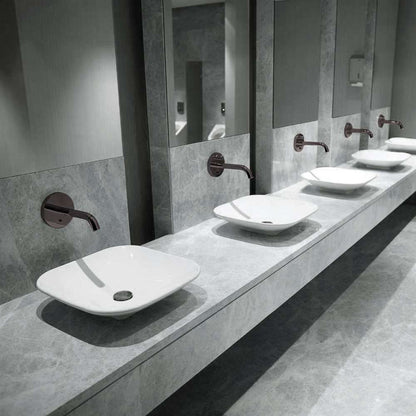 Juno Commercial Oil Rubbed Bronze Finish Wall Mounted Hands Free Bathroom Faucet