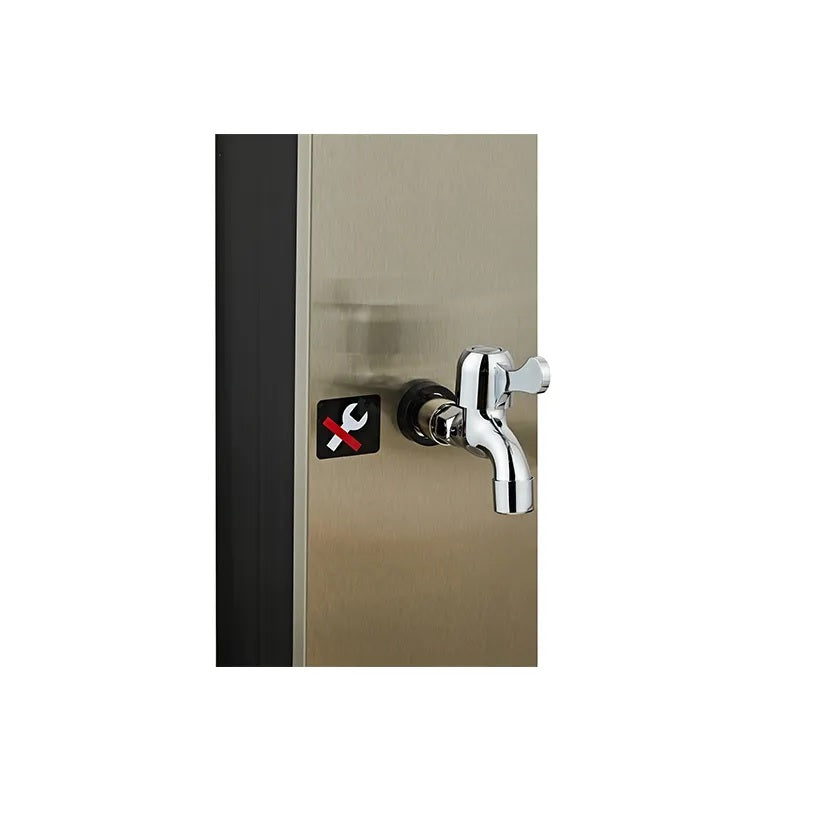 Juno commercial Outdoor Freestanding Shower System In Brushed Nickel