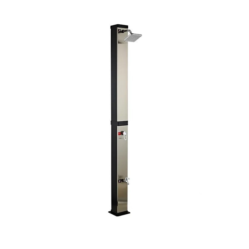 Juno commercial Outdoor Freestanding Shower System In Brushed Nickel