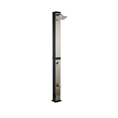 Juno commercial Outdoor Freestanding Shower System In Brushed Nickel