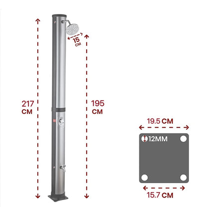 Juno Commercial Outdoor Garden Freestanding Shower In Chrome