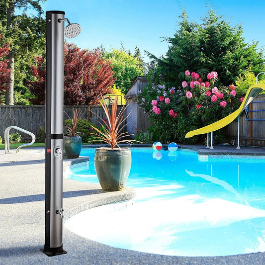 Juno Commercial Outdoor Garden Freestanding Shower In Chrome
