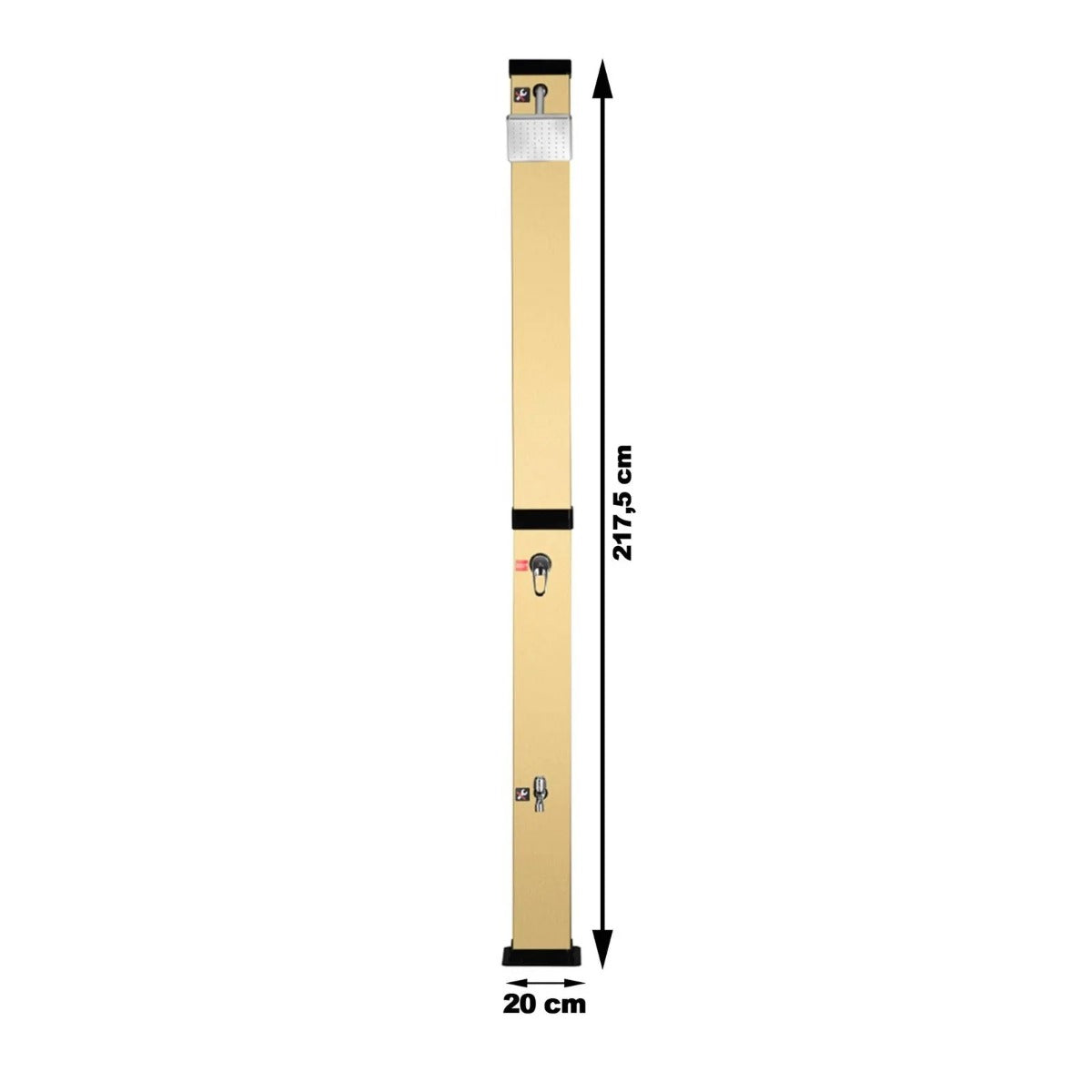 Juno Commercial Outdoor Showers Floor Mounted Gold Finish