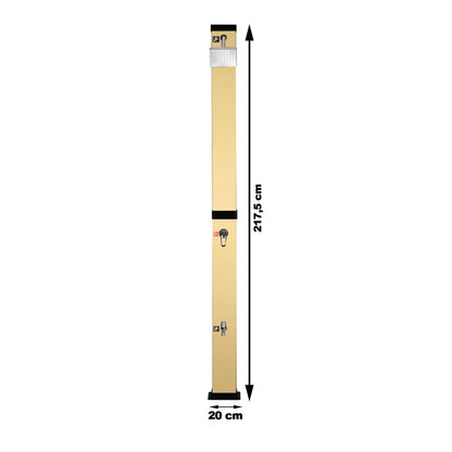 Juno Commercial Outdoor Showers Floor Mounted Gold Finish