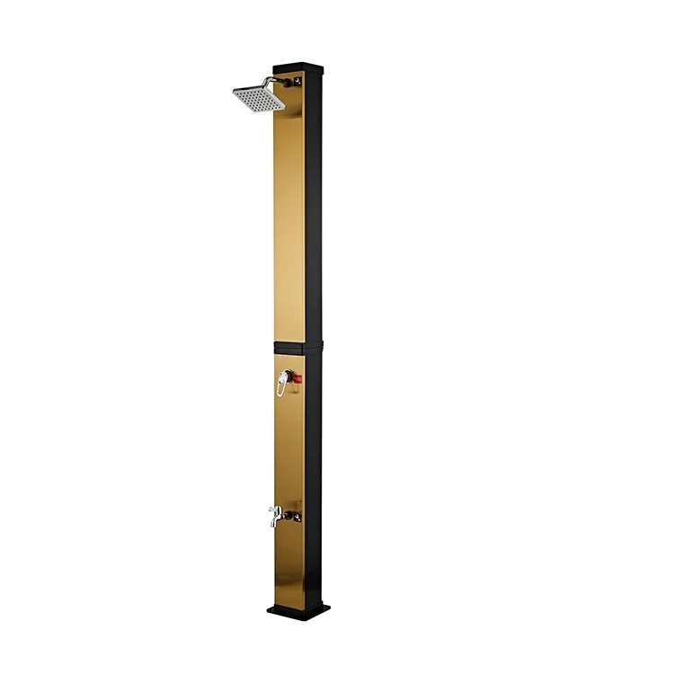 Juno Commercial Outdoor Showers Floor Mounted Gold Finish
