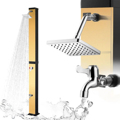 Juno Commercial Outdoor Showers Floor Mounted Gold Finish