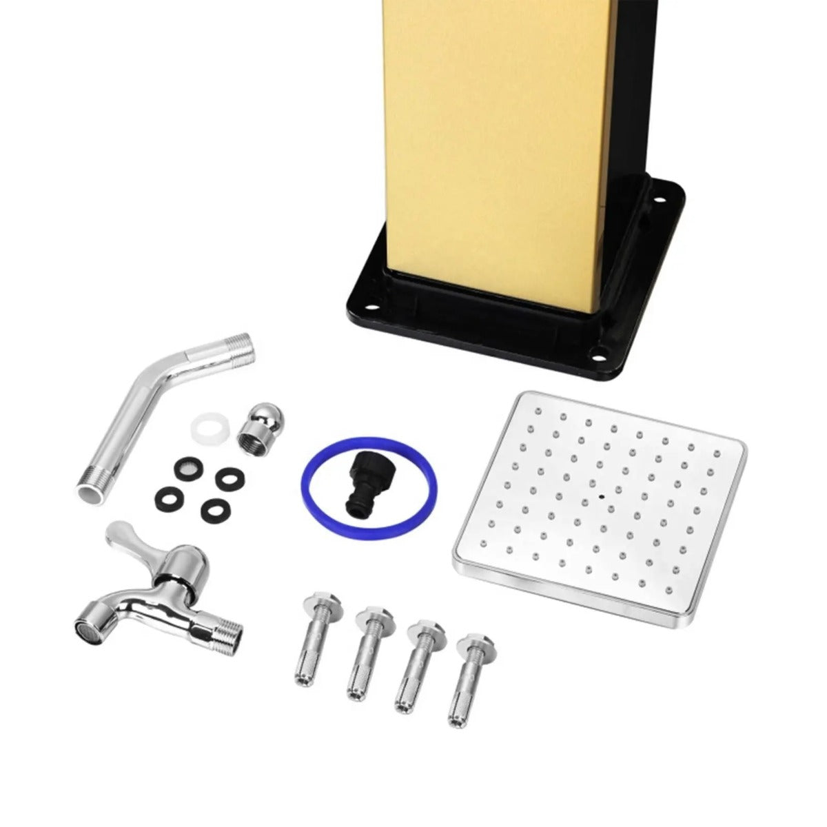 Juno Commercial Outdoor Showers Floor Mounted Gold Finish