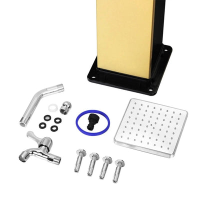 Juno Commercial Outdoor Showers Floor Mounted Gold Finish