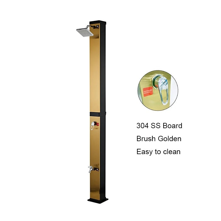 Juno Commercial Outdoor Showers Floor Mounted Gold Finish