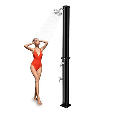 Juno Commercial Outdoor Swimming Pool Showers In Black Finish