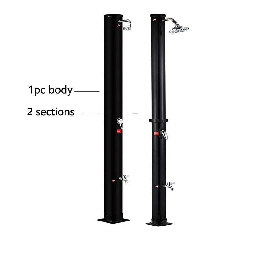 Juno Commercial Outdoor Swimming Pool Showers In Black Finish