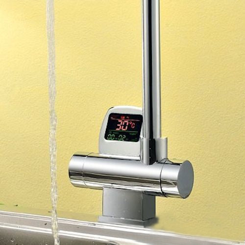 Juno Commercial  Residential Digital Thermostatic Chrome Finish Kitchen Sink Faucet