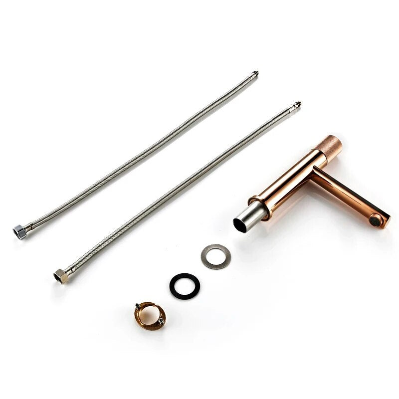 Juno Commercial Rose Gold Deck Mounted Single Handle Basin Faucet