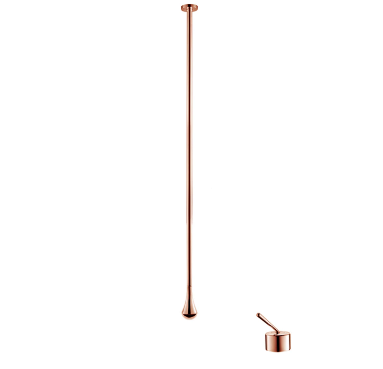 Juno Commercial Rose Gold Ceiling Mounted Single Handle Bathroom Faucet