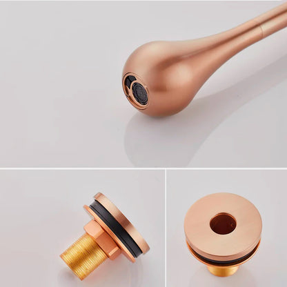 Juno Commercial Rose Gold Ceiling Mounted Single Handle Bathroom Faucet