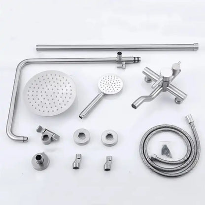 Juno Commercial Stainless Steel Wall Mounted Exposed Shower Set