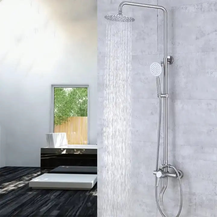 Juno Commercial Stainless Steel Wall Mounted Exposed Shower Set