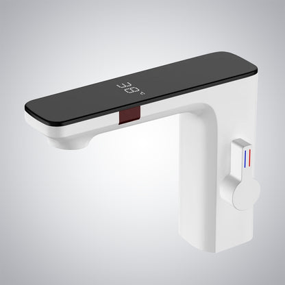 Juno Commercial Chrome Deck Mount Single Handle Touchless Bathroom Faucet