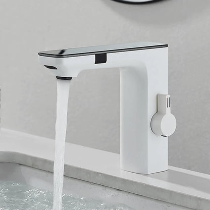 Juno Commercial Chrome Deck Mount Single Handle Touchless Bathroom Faucet