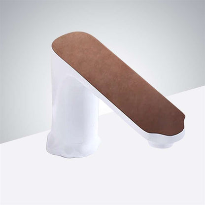 Juno Commercial White Finish Deck Mounted Touchless Bathroom Faucet