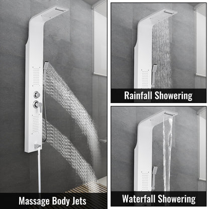 Juno Commercial Brushed Nickel Wall Mounted Bathroom Shower Panel