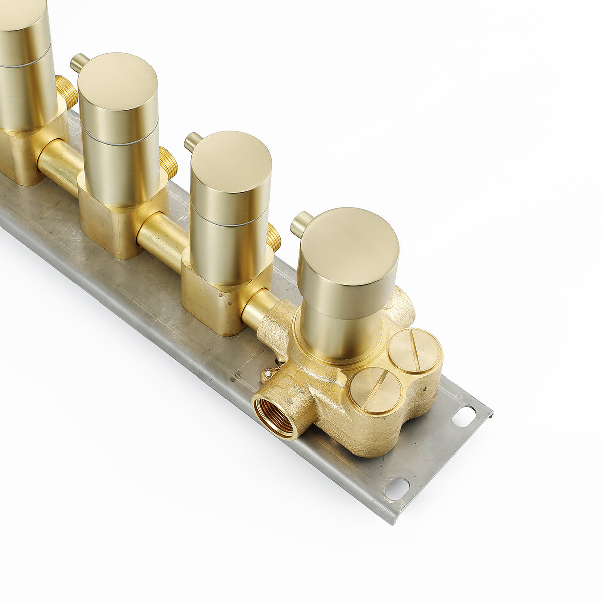 Juno Commercials 36X12 Inch Ceiling Mount Brushed Gold Thermostactic Remote Control Shower System