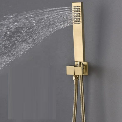 Juno Commercials Ceiling Mount 16 inch & 3 Way Thermostatic Valve Shower System