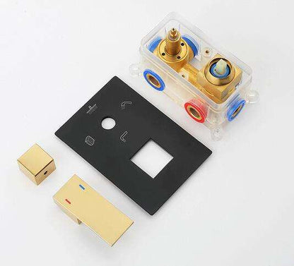 Juno Concealed Wall Mounted Single Handle Rainfall Shower Mixer Set