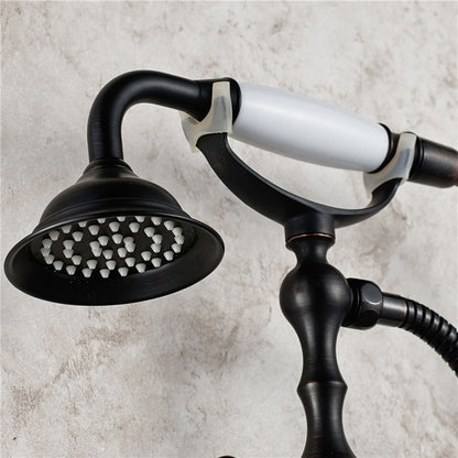 Juno Dark Oil Rubbed Bronze Wall Mount Claw Foot Tub Faucet