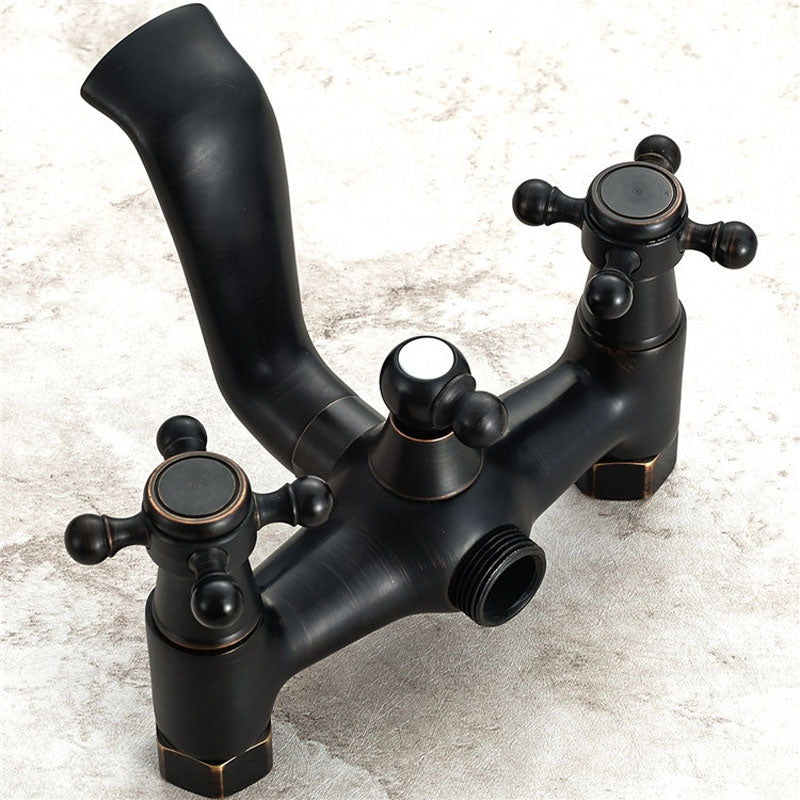 Juno Dark Oil Rubbed Bronze Wall Mount Claw Foot Tub Faucet