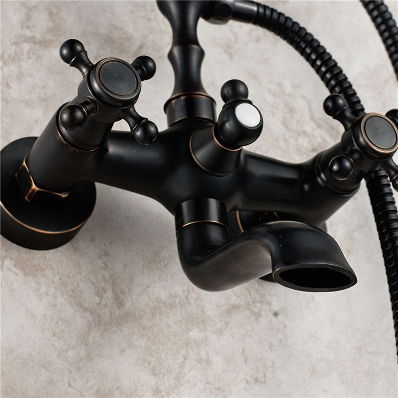 Juno Dark Oil Rubbed Bronze Wall Mount Claw Foot Tub Faucet