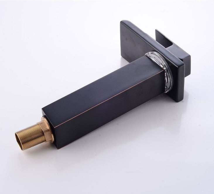 Juno Gold Finish & Black Finish Deck Mount Waterfall Bathroom Faucets