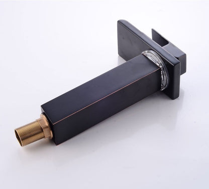 Juno Gold Finish & Black Finish Deck Mount Waterfall Bathroom Faucets