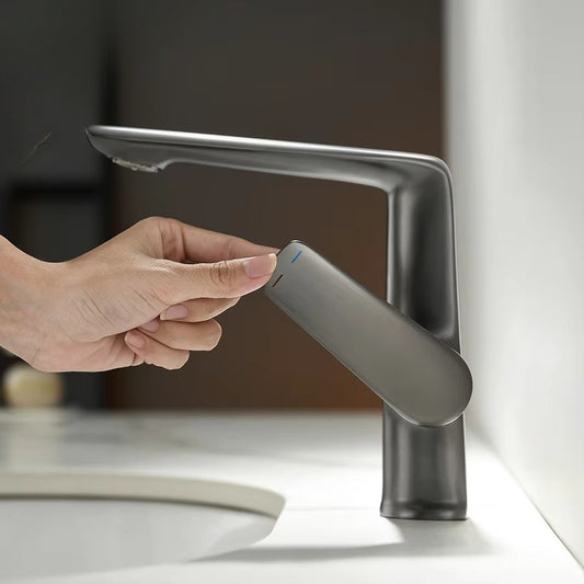 juno deck mount black bathroom faucet