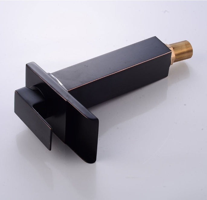 Juno Gold Finish & Black Finish Deck Mount Waterfall Bathroom Faucets