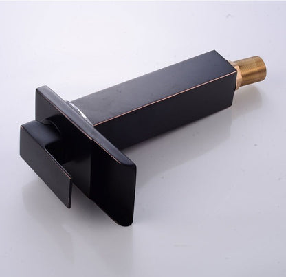 Juno Gold Finish & Black Finish Deck Mount Waterfall Bathroom Faucets