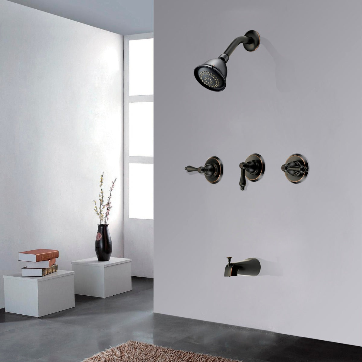 Juno Designer Oil Rubbed Bronze Rain Shower Systems