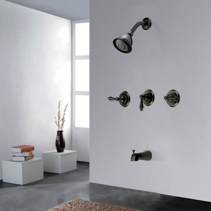 Juno Designer Oil Rubbed Bronze Rain Shower Systems