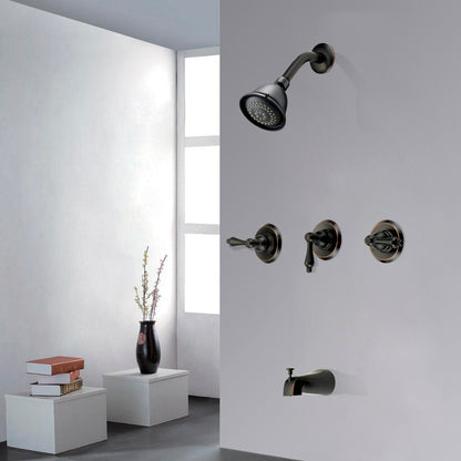 Juno Designer Oil Rubbed Bronze Rain Shower Systems
