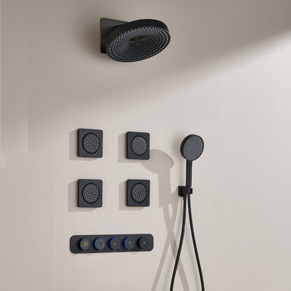 Juno Digital Rainfall Single Handle Shower System with Hot & Cold Control